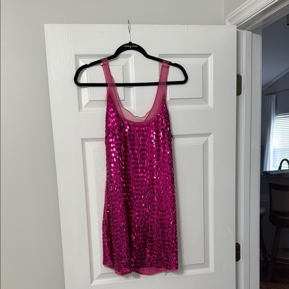 Free People Pink Sequin Mini Dress ❤️ NEED GONE
